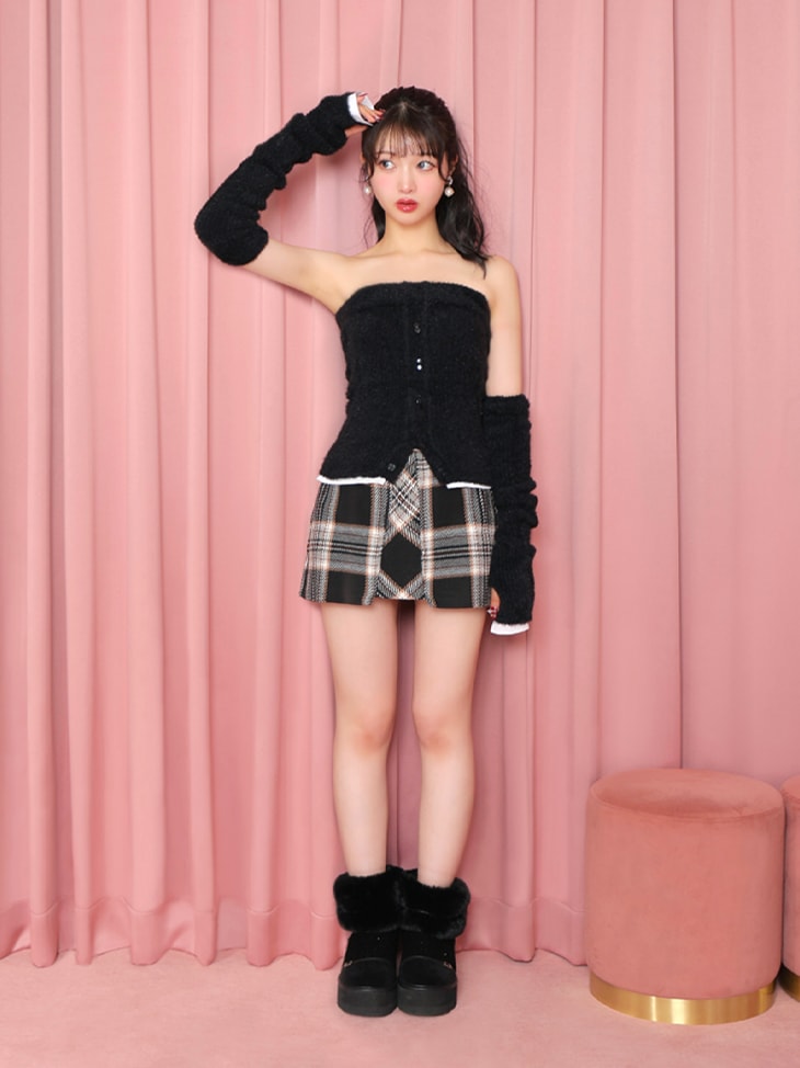 model：160cm　(size：F　color：Black)