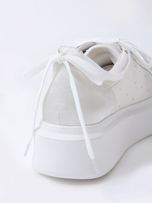 Ribbon beaded platform sneaker(eme10485)
