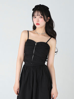 Back ribbon camisole tops(eme10470)