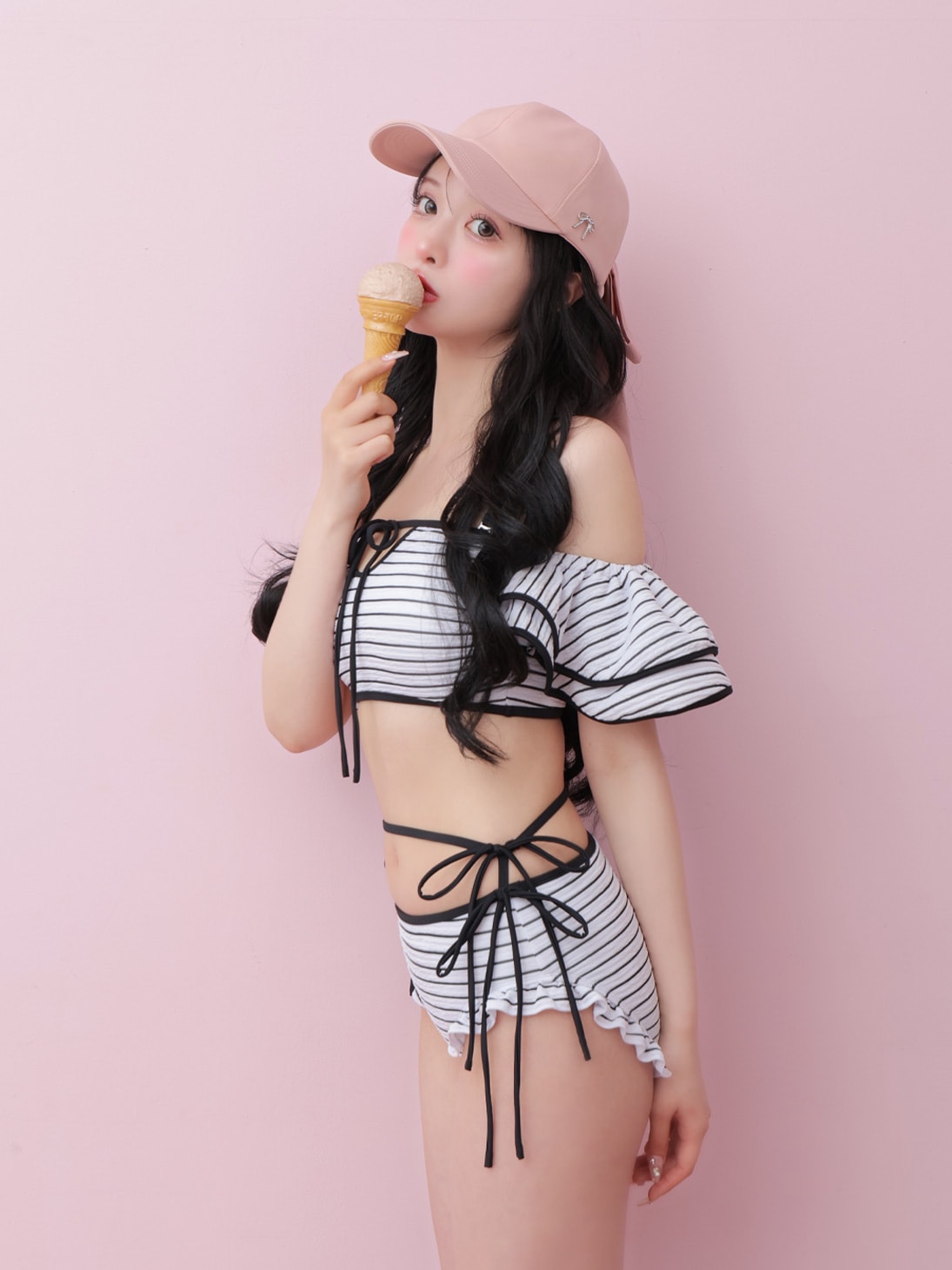 Ribbon frill border swimwear(eme10473) – M me eme