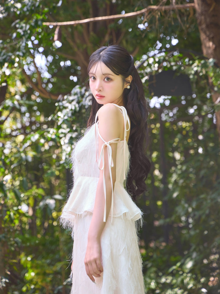 Lame fringe jacquard onepiece(eme10478)