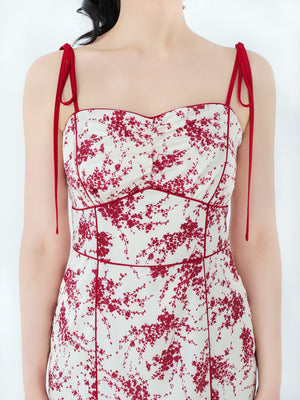 flower print cami onepiece(eme10542)