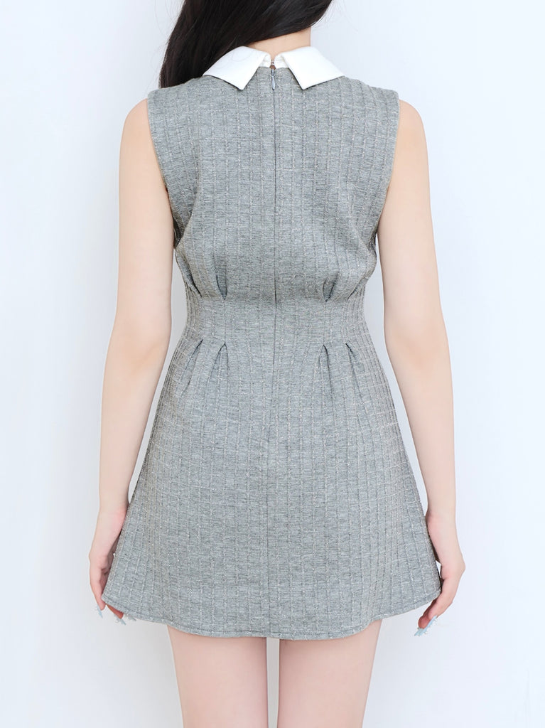 Bijou collar ribbon mini onepiece(eme10518)