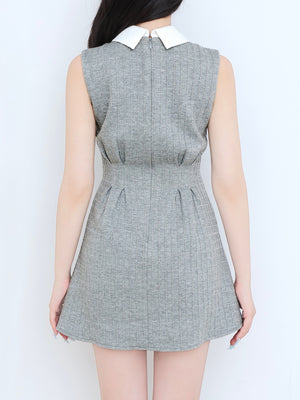 Bijou collar ribbon mini onepiece(eme10518)