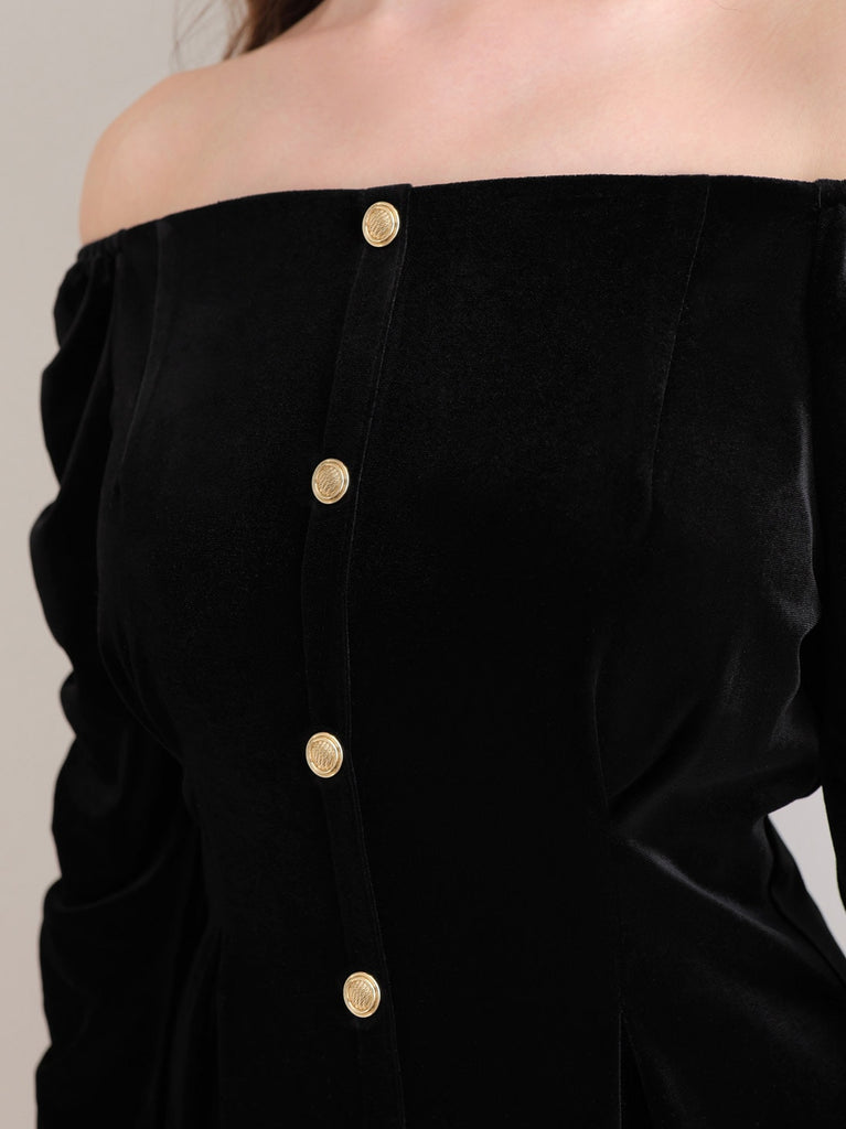 Classical velvet mini onepiece(eme10610)