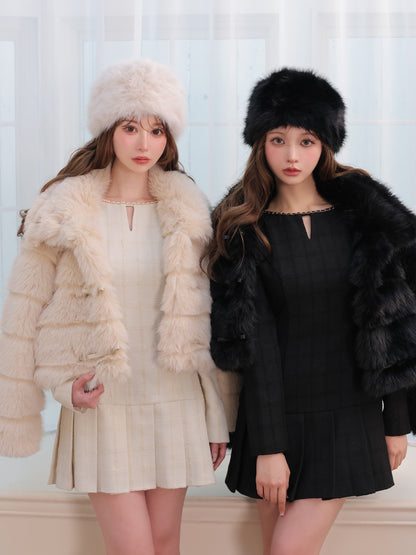 【SALE】2way luxe faux fur coat(eme10780)