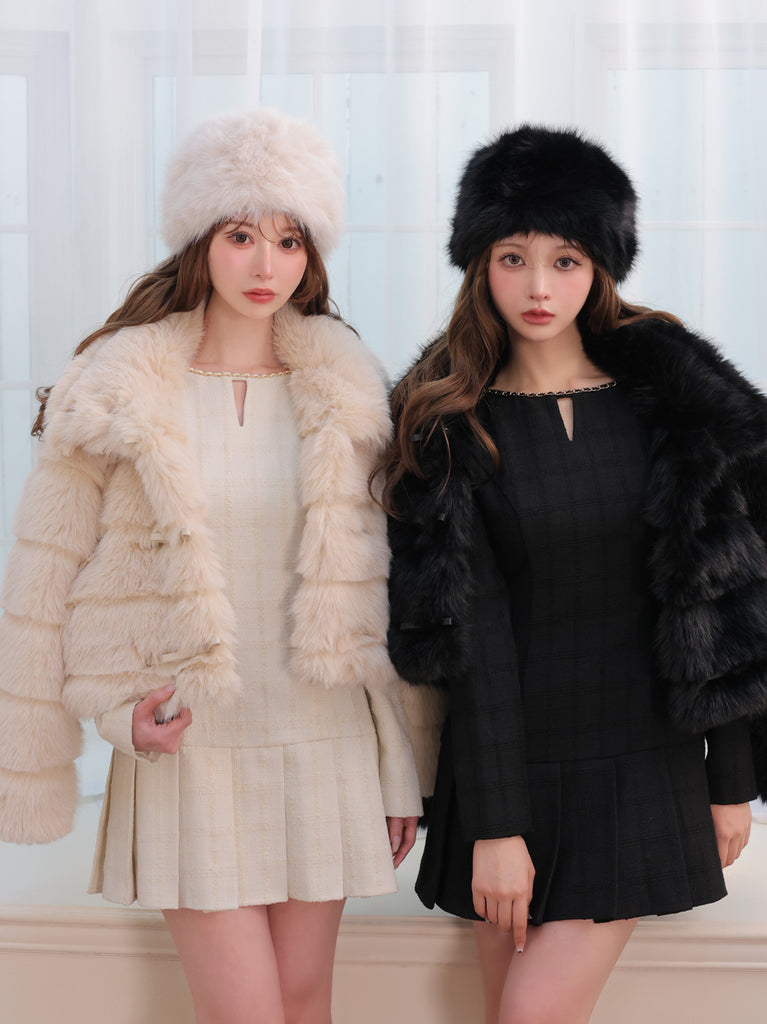 【SALE】2way luxe faux fur coat(eme10780)