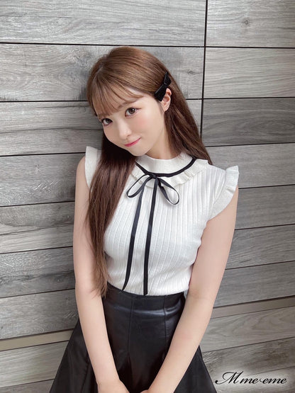【SALE】Maid-like sleeveless knit (eme10232)