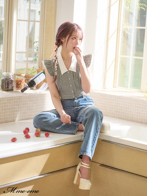 【SALE】Waist cut straight denim (eme10315)