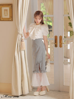 【SALE】Organza mermaid skirt (eme10410)