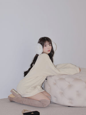 【sale】Back printed sweatshirt dress (eme10336)