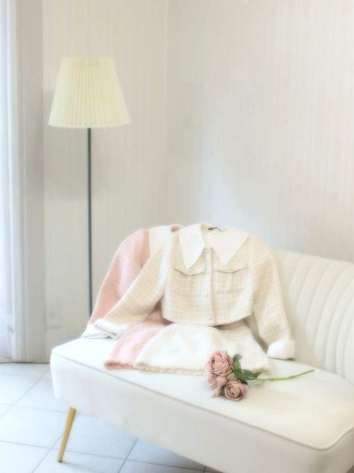 【SALE】Sweet spring tweed jacket (eme10337)