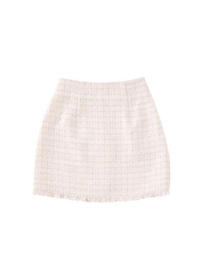 【SALE】Sweet spring tweed mini skirt (eme10338)