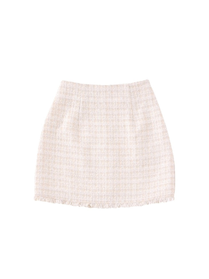 【SALE】Sweet spring tweed mini skirt (eme10338)