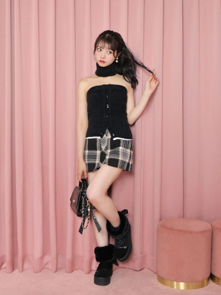 model：160cm　(size：F　color：Black)