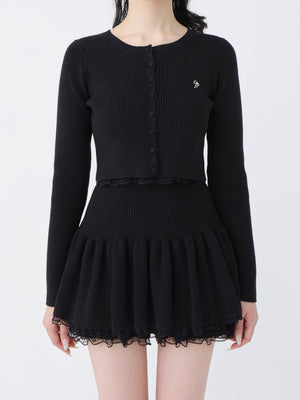 Back ribbon rib knit tops(eme10460)