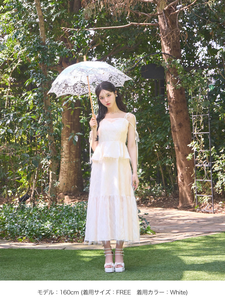 Lame fringe jacquard onepiece(eme10478)