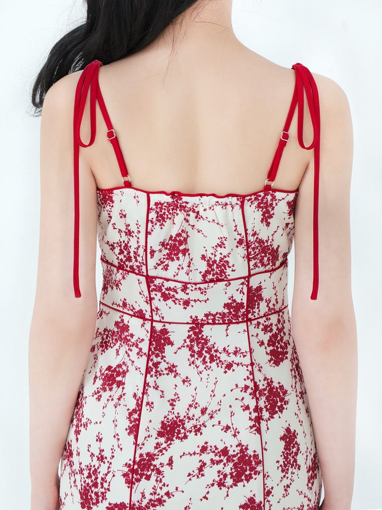 flower print cami onepiece(eme10542)