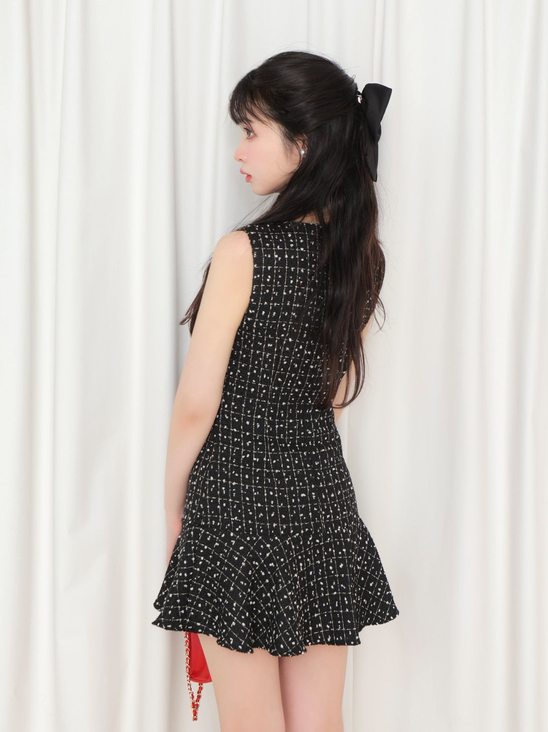 Check tweed mermaid mini onepiece(eme10545) – M me eme