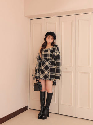 Urban check shirt outer(eme10801)