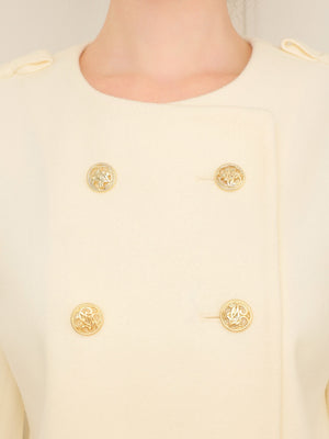 Cropped melton jacket(eme10498)