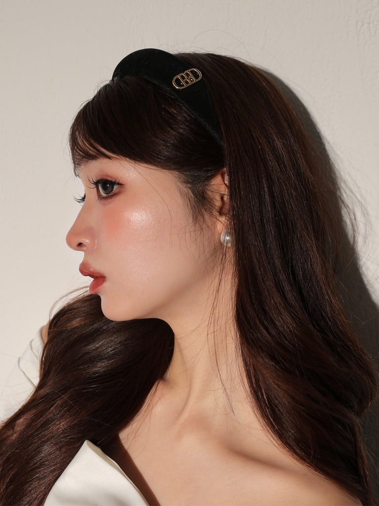 Emblem tweed headband(eme10754)