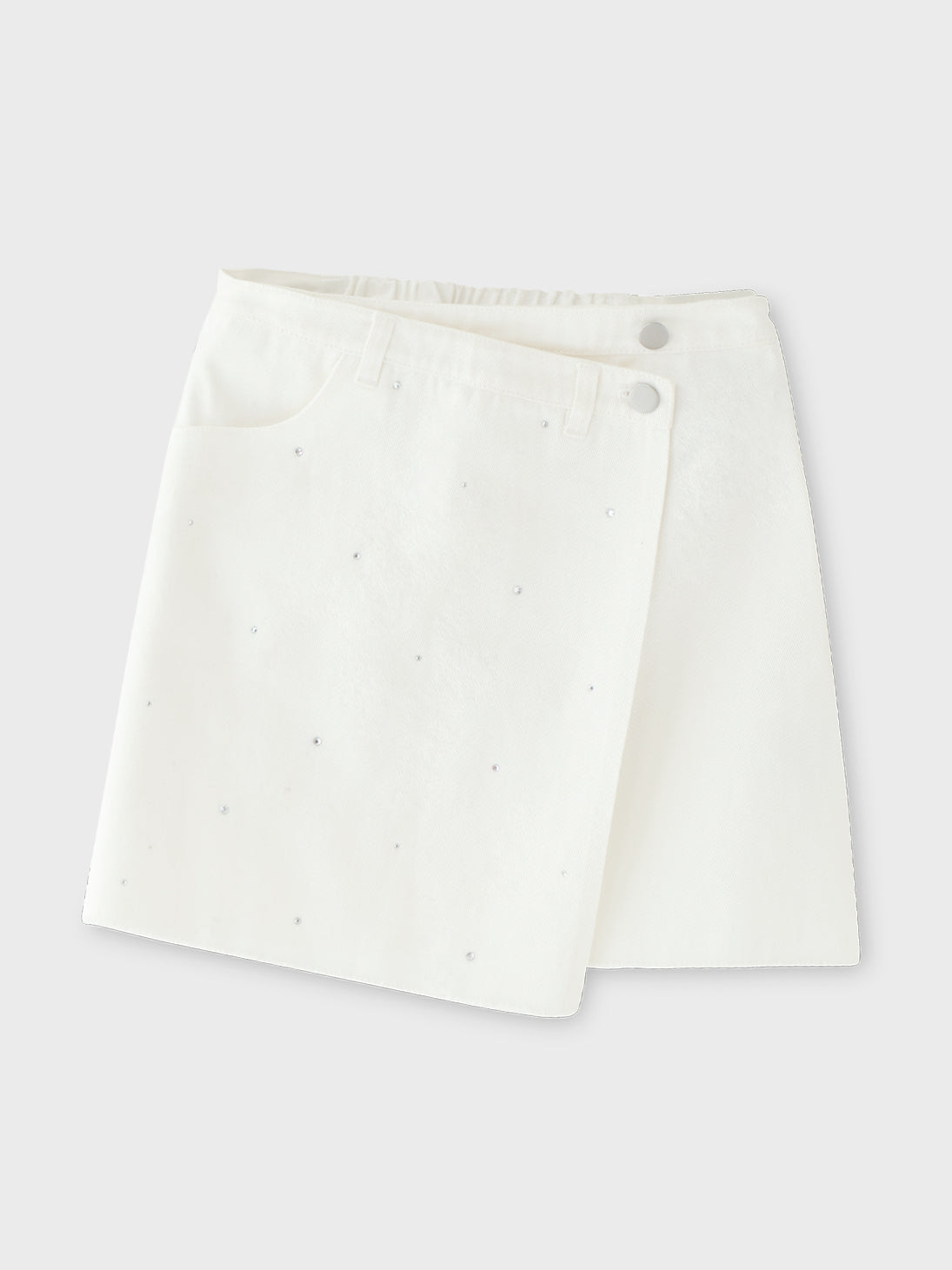 【SALE】【70％OFF】Rhinestone denim mini skirt(eme10406)