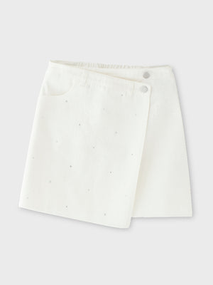 【SALE】【70％OFF】Rhinestone denim mini skirt(eme10406)