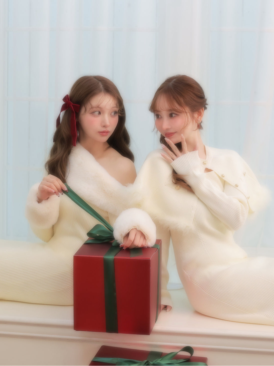 Fur shoulder mermaid onepiece(eme10739)