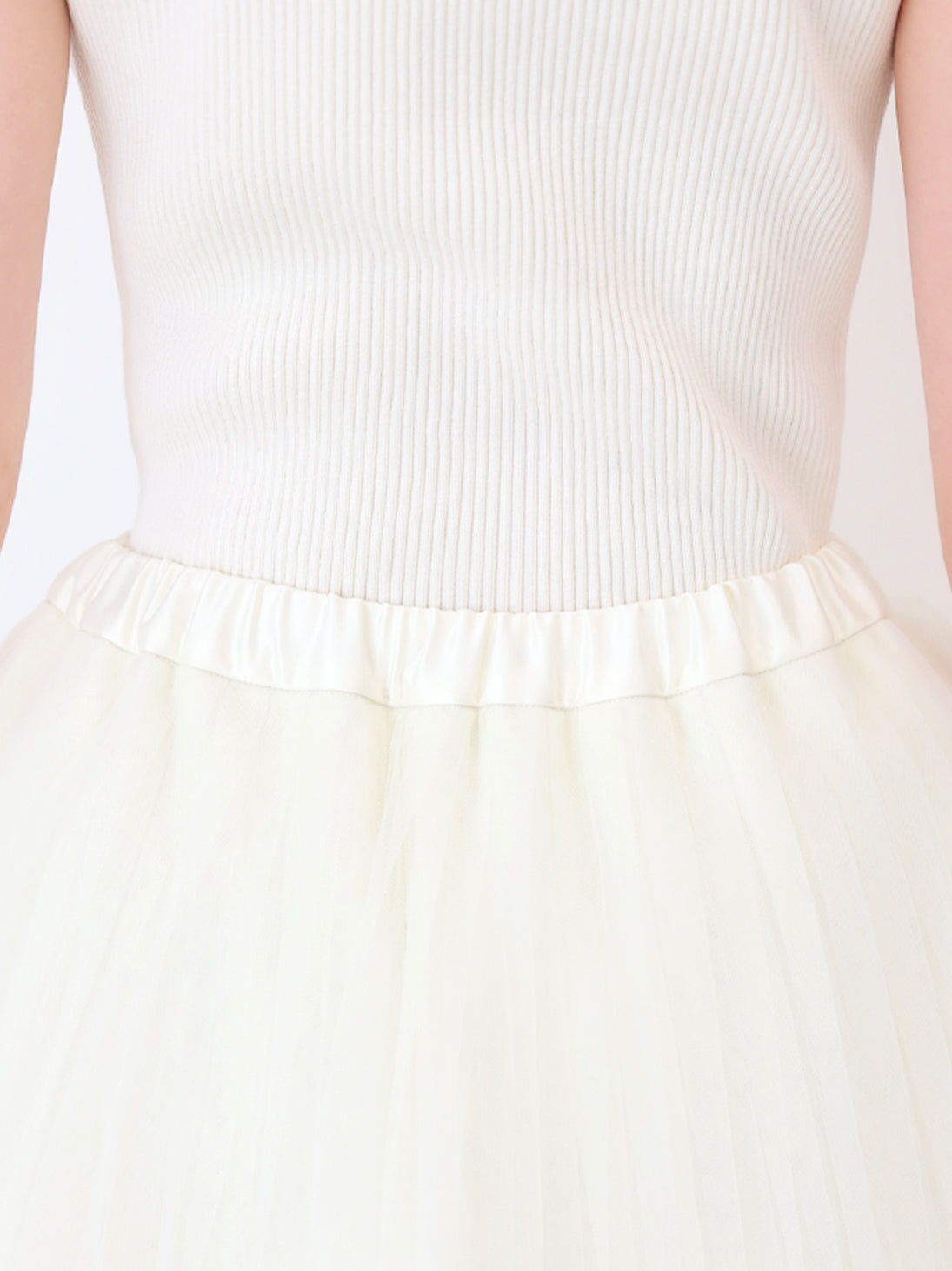 Airy mood tulle mini skirt(eme11095)