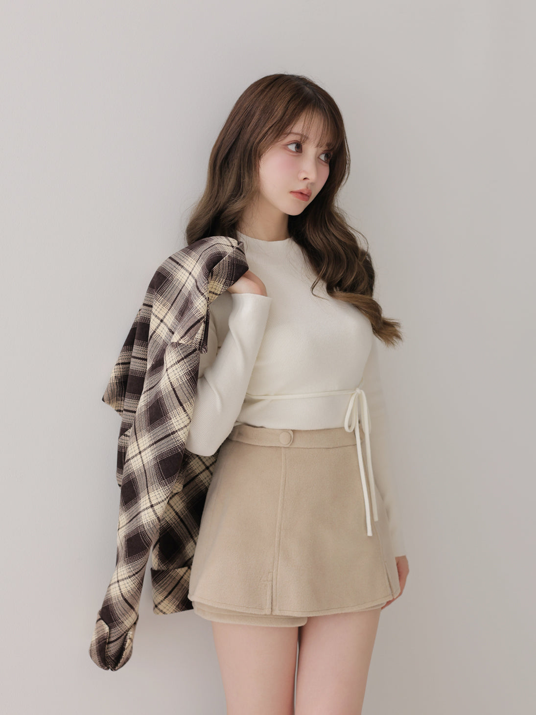 model：160cm　(size：F　color：Ivory)