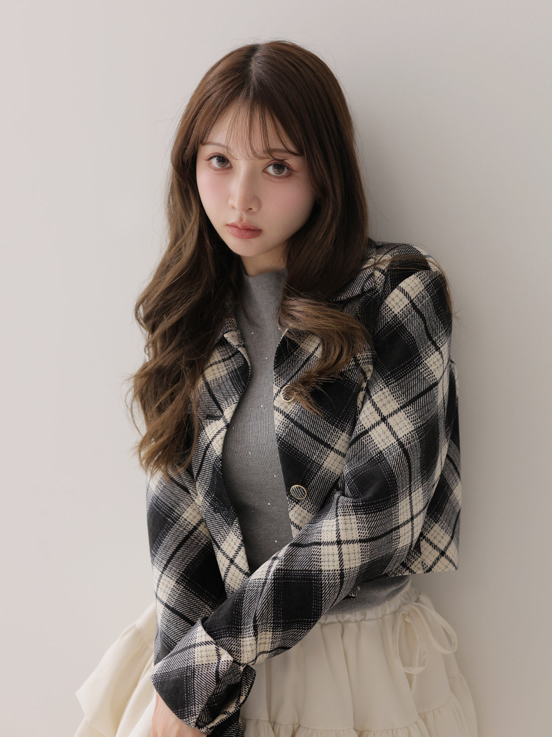 model：160cm　(size：F　color：Black)