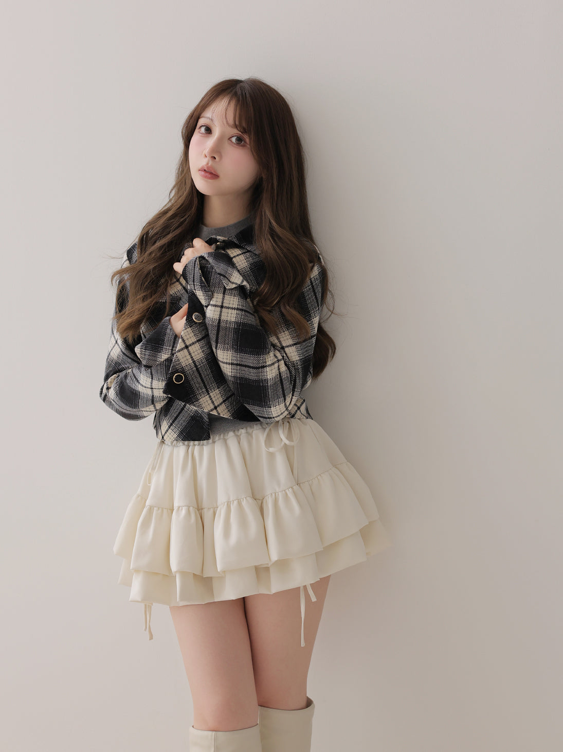 model：160cm　(size：F　color：Black)