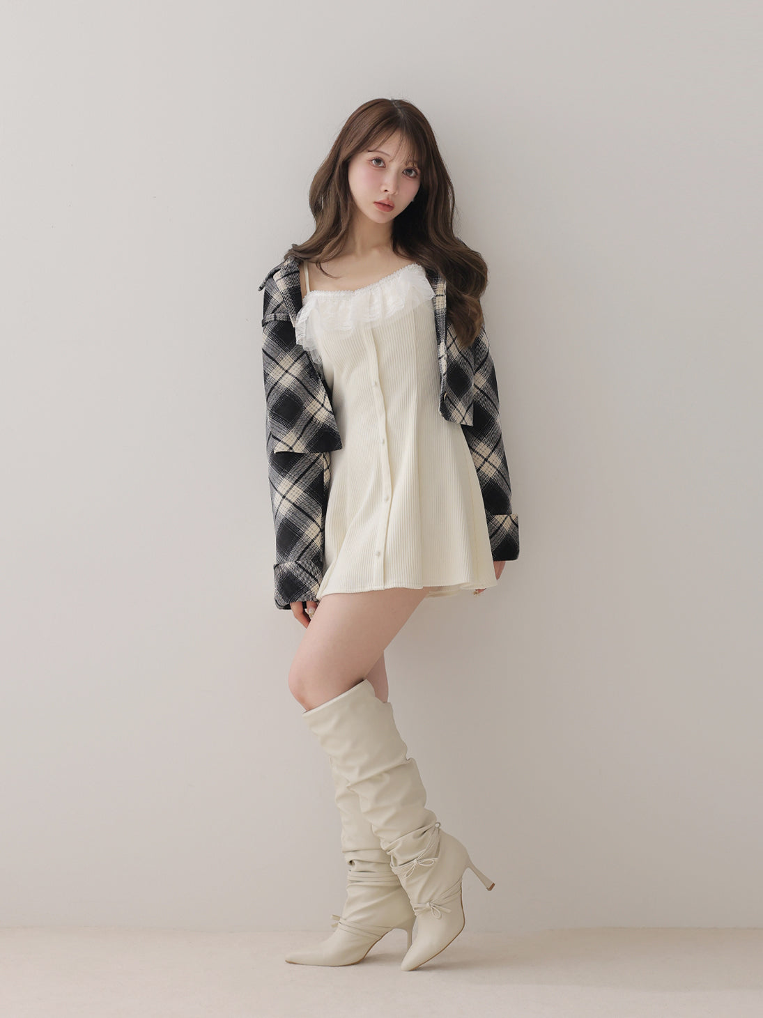 model：160cm　(size：F　color：Black)