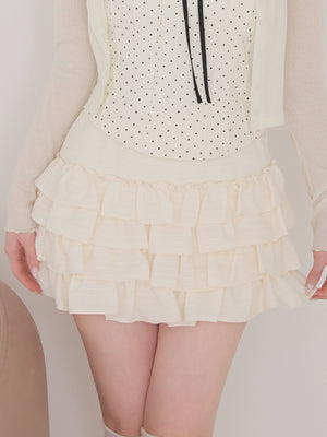 Lady doll tiered mini skirt(eme11006)