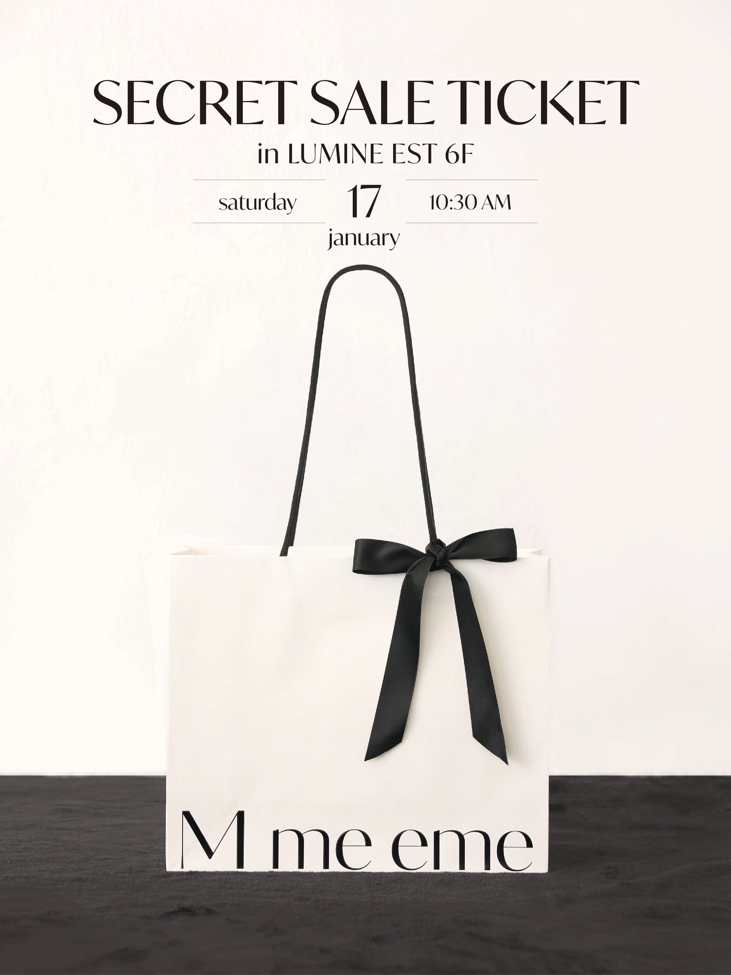 SECRET SALE 2026.01.17 時間指定予約チケット (secretsale_260117_ticket)