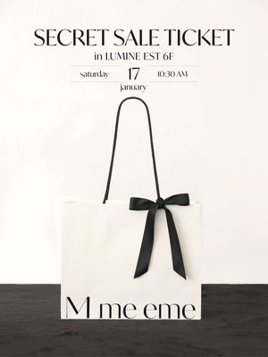 SECRET SALE 2026.01.17 時間指定予約チケット (secretsale_260117_ticket)