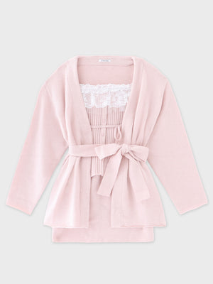 Lame gown layered knit set(eme11002)