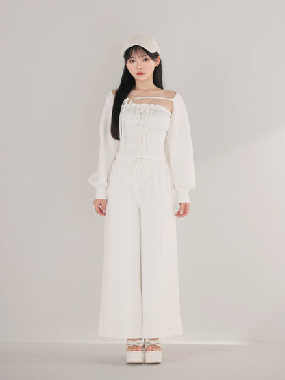 model：150cm　(size：XS　color：White)