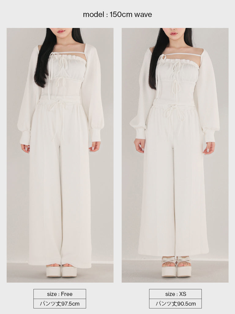 Smooth double knit pants(eme11079)